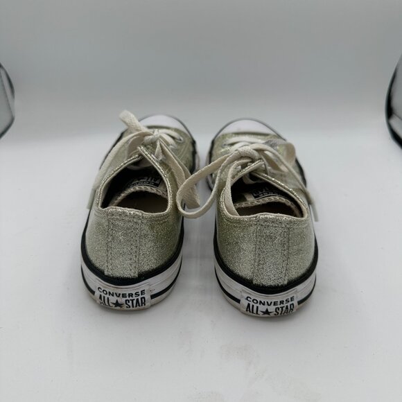 Converse Chuck Taylor All Star Low-Top Sneakers Gold Glitter Girls 2 - Picture 4 of 7